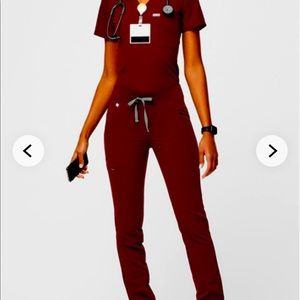 2 sets of medium FIGS  burgundy scrubs.